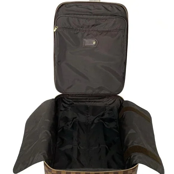 Authentic LOUIS VUITTON Pegase 45 (Old Model) Ebene Damier Suitcase br738-122525 - Picture 12 of 15